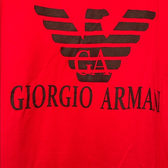 Giorgio Armani Vibrant Red Short Sleeve Tee - Picture 2 of 3